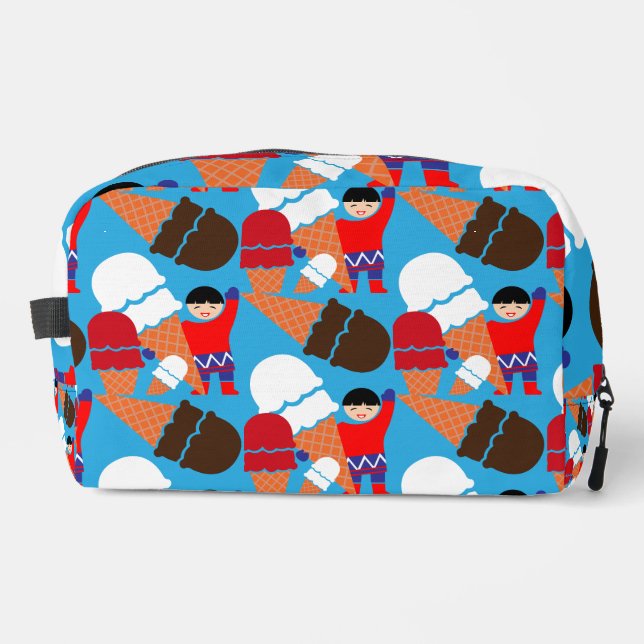 Vintage Retro Ice Cream Art Dopp Kit (Front)