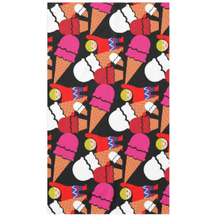 Vintage Retro Ice Cream Art Tablecloth