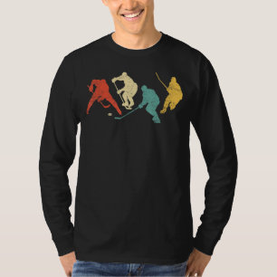 Vintage Retro Ice Hockey Funny Sports Lovers Men W T-Shirt