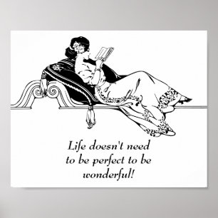 Vintage Retro Inspirational Life Quote Poster