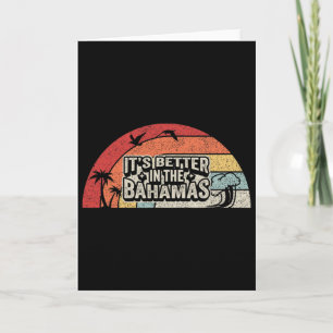 Vintage Retro It's Better In The Hamas Tropical Va Card