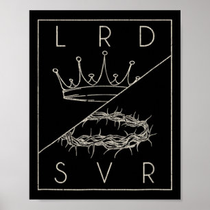 Vintage Retro Jesus Christian Lord &amp; Saviour G Poster