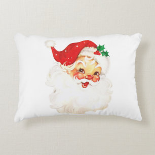 Vintage Retro Jolly Old Santa Claus Christmas Decorative Cushion