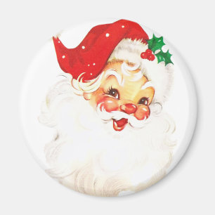 Vintage Retro Jolly Old Santa Claus Christmas Magnet