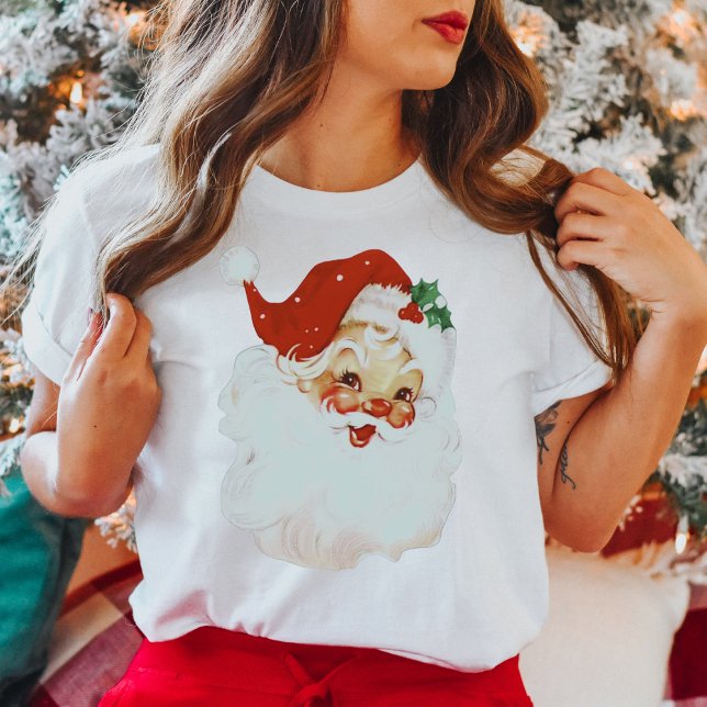 Vintage Retro Jolly Santa Claus Christmas T-Shirt (Vintage Retro Jolly Santa Claus Christmas T-Shirt)