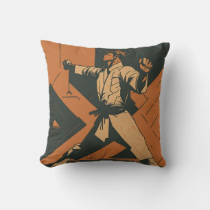 vintage retro karate cushion