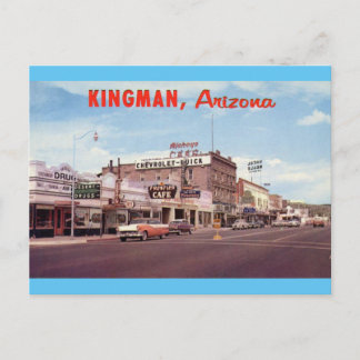 Vintage Retro Kingman Arizona Postcard