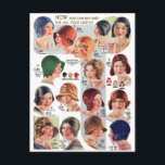 Vintage Retro Kitsch Women 20s Women's Hats Ad Postcard<br><div class="desc">Vintage Retro Kitsch Women 20s Women's Hats Ad,  vintage catalogue ad page from the twenties!</div>