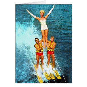 Vintage Retro Kitsch Women Dells Water Skiers