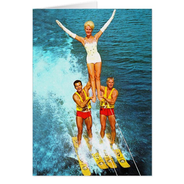Vintage Retro Kitsch Women Dells Water Skiers (Front)
