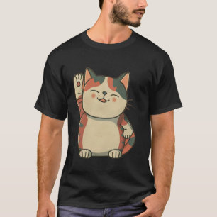 Vintage Retro Kitten Lover Japanese Art Cute Cat T-Shirt