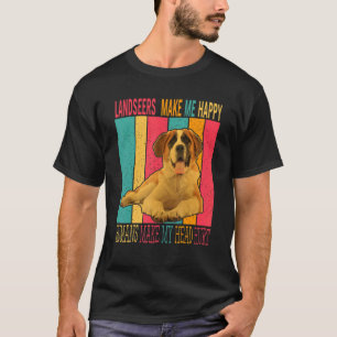 Vintage Retro Landseers Make Happy Humans Make Hea T-Shirt