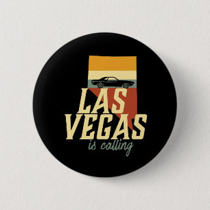 Vintage Retro Las Vegas Nevada USA City Map 6 Cm Round Badge
