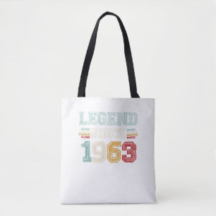 Vintage Retro Legend Since 1963 Tote Bag