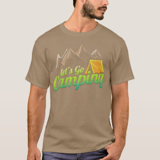 Vintage Retro Let s Go Camping Athe Mountains fami T-Shirt