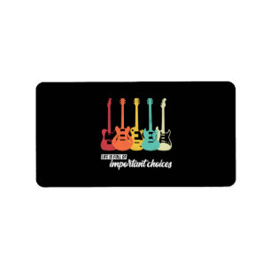 Vintage Retro Life is Full of Important Choices Label