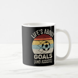 Vintage Retro Life's About Goals And Ists Funny So Coffee Mug