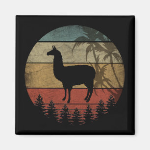 VINTAGE RETRO LLAMA MAGNET