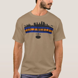 Vintage Retro Los Angeles Skyline 213 Football T-Shirt