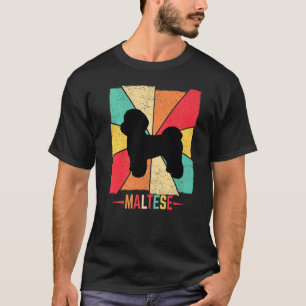 Vintage Retro Love Best Maltese Dog Owner Ever Pre T-Shirt