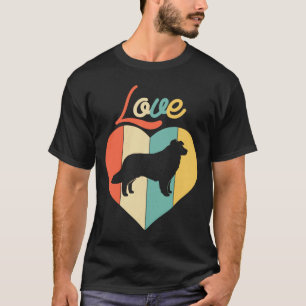 Vintage Retro Love Border Collie T-Shirt