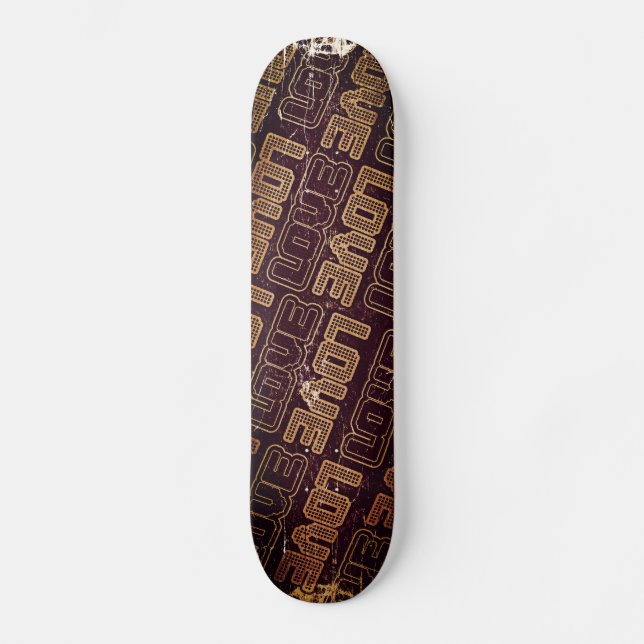 Vintage Retro Love - Skateboard (Front)