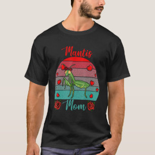 Vintage Retro Mantis Mum Valentine Floral Insect B T-Shirt