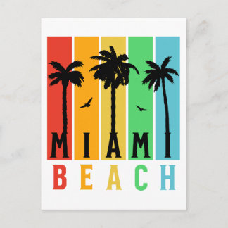 Vintage Retro Miami beach Postcard