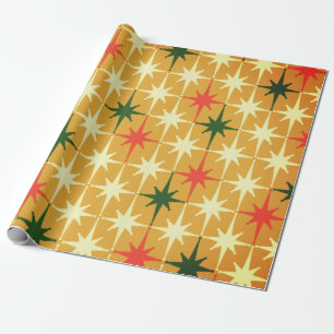 Vintage Retro Mid-Century Modern Atomic Pattern Wrapping Paper