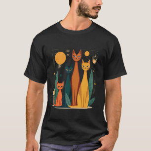 Vintage Retro Mid-Century Modern Look Cats 50s 60s T-Shirt