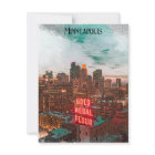 Vintage Retro Minneapolis Minnesota Travel Skyline