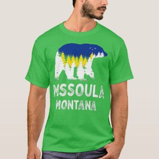 Vintage Retro Missoula Montana Grizzly Bear MT Vac T-Shirt