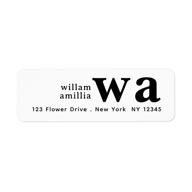 Vintage Retro Monogram Typography Design (Front)