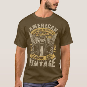 Vintage Retro Motorcycle Biker American Men 1947  T-Shirt