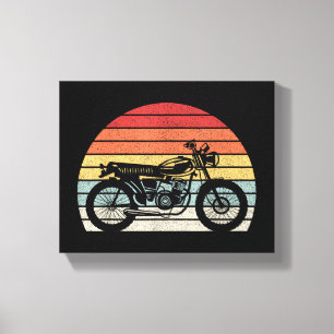 Vintage Retro Motorcycle Canvas Print