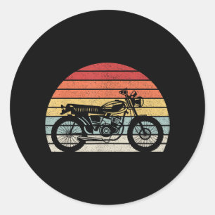 Vintage Retro Motorcycle Classic Round Sticker
