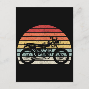 Vintage Retro Motorcycle Enclosure Card