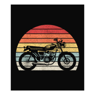 Vintage Retro Motorcycle Photo Print
