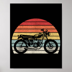 Vintage Retro Motorcycle Poster