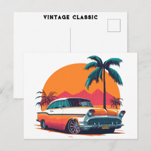 Vintage Retro Muscle Cars Low Rider Cool  Classic Postcard