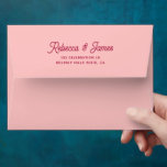 Vintage Retro Names Light Pink Peachy Wedding  Envelope<br><div class="desc">Vintage Retro Light Pink Peachy Wedding envelopes. This item is part of a wedding stationery suite with more matching items.</div>
