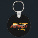 Vintage Retro Nashville Tennessee USA City Map Key Ring<br><div class="desc">Vintage and retro style Nashville Tennessee city merchandise for those living in this town, TN native, proud citizen and resident of this special place called home. Cool merchandise with seventies vibe. Perfect souvenir for tourist on vacation, travelling in the US. Great gift for those born in United States of America,...</div>