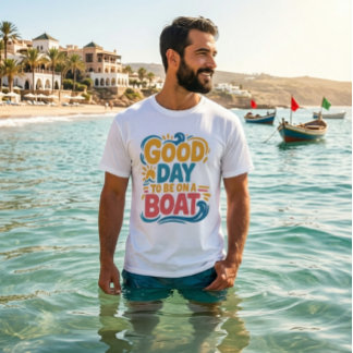 Vintage Retro Nautical Sun and Sailboat Graphic T-Shirt