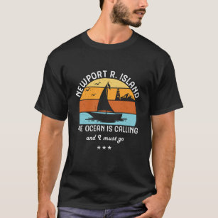 Vintage Retro Newport Rhode Island Sailing T-Shirt