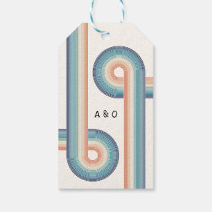 Vintage Retro Old Style 70s Wedding Invitation Gift Tags