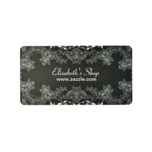vintage retro ornamental address label