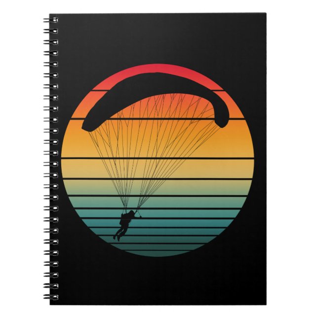 Vintage Retro Parachute Notebook (Front)