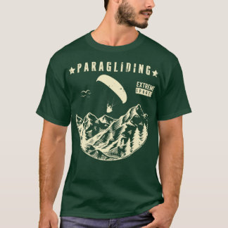 Vintage Retro Paragliding Paraglider Extreme Sport T-Shirt