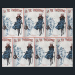 Vintage Retro Paris France Christmas Art Wrapping Paper<br><div class="desc">This vintage French Christmas Card makes the perfect Holiday greeting for friends,  family,  and coworkers.</div>