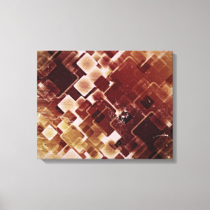 Vintage retro Pattern art Wrapped canvas